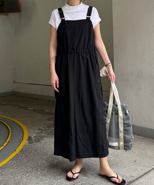 LBC（エルビーシー）の「ナイロンワークジャンスカ（ワンピース・レディース・ブラック/エメラルド・M）」の11枚目の写真