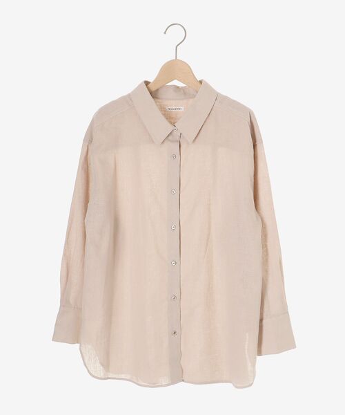 le.coeur blanc（ルクールブラン）の「《さらっとした着心地》コットン麻オーバーシャツ（シャツ/ブラウス・レディース・イエロー/サンドベージュ/モカ/ブルー系その他3/ピンク系その他2・38）」の6枚目の写真