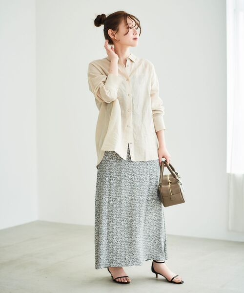 le.coeur blanc（ルクールブラン）の「《さらっとした着心地》コットン麻オーバーシャツ（シャツ/ブラウス・レディース・イエロー/サンドベージュ/モカ/ブルー系その他3/ピンク系その他2・38）」の18枚目の写真