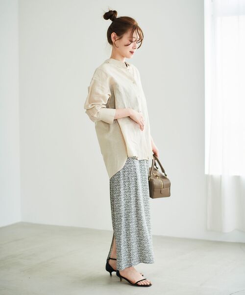 le.coeur blanc（ルクールブラン）の「《さらっとした着心地》コットン麻オーバーシャツ（シャツ/ブラウス・レディース・イエロー/サンドベージュ/モカ/ブルー系その他3/ピンク系その他2・38）」の19枚目の写真