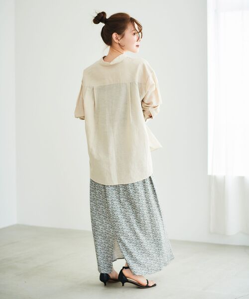 le.coeur blanc（ルクールブラン）の「《さらっとした着心地》コットン麻オーバーシャツ（シャツ/ブラウス・レディース・イエロー/サンドベージュ/モカ/ブルー系その他3/ピンク系その他2・38）」の20枚目の写真