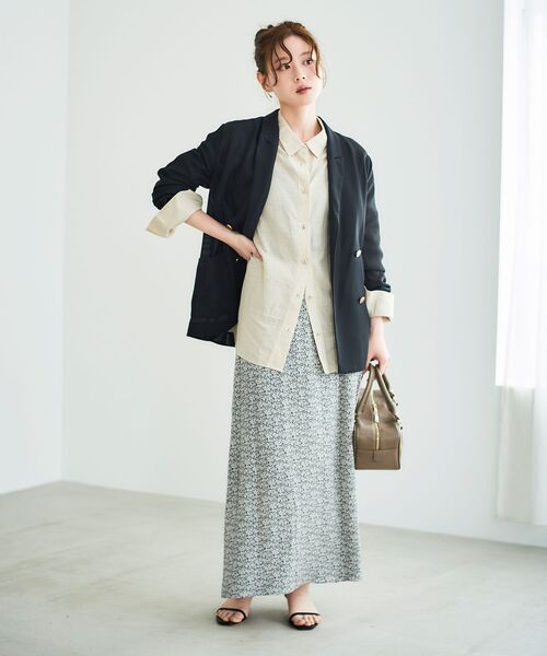 le.coeur blanc（ルクールブラン）の「《さらっとした着心地》コットン麻オーバーシャツ（シャツ/ブラウス・レディース・イエロー/サンドベージュ/モカ/ブルー系その他3/ピンク系その他2・38）」の21枚目の写真