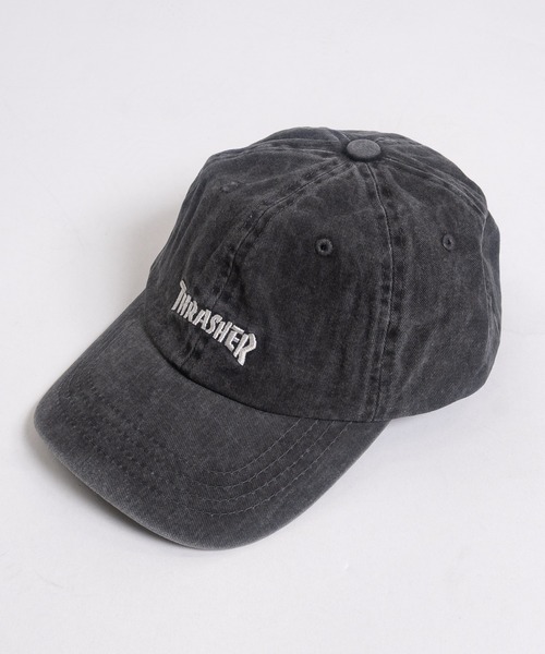 THRASHER(スラッシャー)の「【Y】〔THRASHER/スラッシャー〕ピグメント ワンポイントロゴ キャップ(キャップ・メンズ・ブラック/チャコールグレー/パープル/ブラック系その他2/ブラック系その他3/ブラック系その他・FREE)」の3枚目の写真