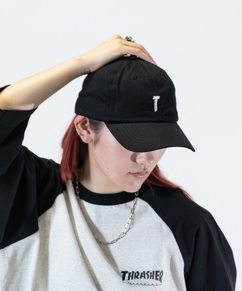 THRASHER(スラッシャー)の「【Y】〔THRASHER/スラッシャー〕ピグメント ワンポイントロゴ キャップ(キャップ・メンズ・ブラック/チャコールグレー/パープル・FREE)」の17枚目の写真