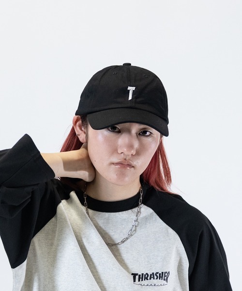 THRASHER(スラッシャー)の「【Y】〔THRASHER/スラッシャー〕ピグメント ワンポイントロゴ キャップ(キャップ・メンズ・ブラック/チャコールグレー/パープル・FREE)」の15枚目の写真