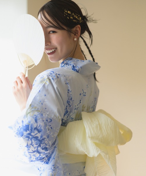 浴衣 帯 下駄 腰紐 髪飾り 飾り紐 兵児帯 8点セット NO14502の