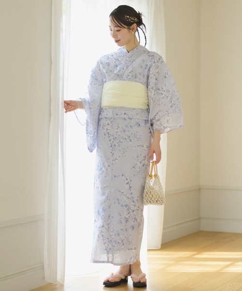 CELEN(セレン)の「【下駄付き/兵児帯ゆかた5点セット】浴衣・兵児帯・腰紐2本・下駄《涼夏浴衣》(浴衣・レディース・ブルー系1/ブルー系2/グレー系/ネイビー系/ブルー系3/ブラック系/ホワイト系1/ホワイト系2・FREE)」の13枚目の写真