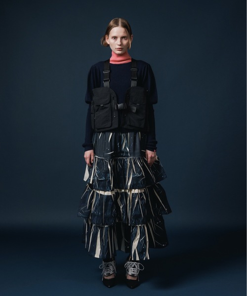 NON TOKYO（ノントーキョー）の「DIRECT PRINT RIB GATHER LONG SKIRT（スカート・レディース・ブラック系/イエロー系・FREE）」の7枚目の写真