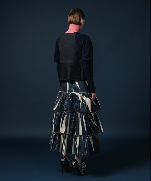 NON TOKYO（ノントーキョー）の「DIRECT PRINT RIB GATHER LONG SKIRT（スカート・レディース・ブラック系/イエロー系・FREE）」の8枚目の写真