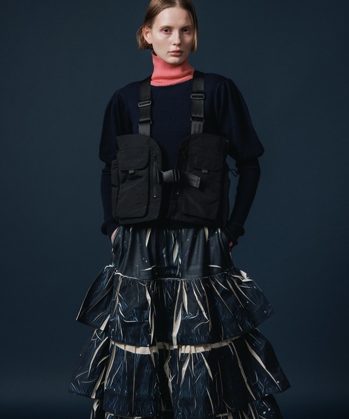 NON TOKYO（ノントーキョー）の「DIRECT PRINT RIB GATHER LONG SKIRT（スカート・レディース・ブラック系/イエロー系・FREE）」の9枚目の写真