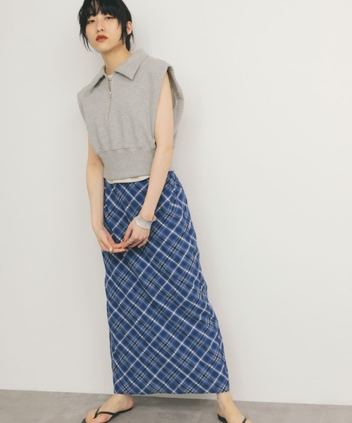 KBF（ケイビーエフ）の「シアーチェックIラインスカート（スカート・レディース・ブルー系その他/ベージュ系その他/グレー系その他・ONE）」の12枚目の写真