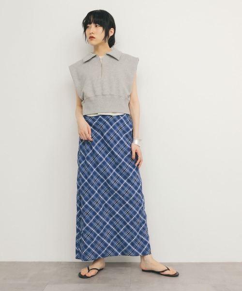 KBF（ケイビーエフ）の「シアーチェックIラインスカート（スカート・レディース・ブルー系その他/ベージュ系その他/グレー系その他・ONE）」の13枚目の写真