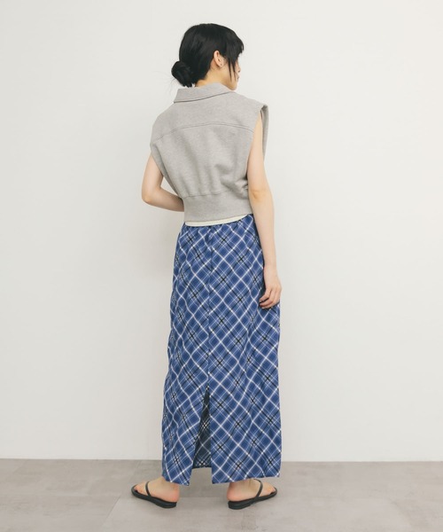 KBF（ケイビーエフ）の「シアーチェックIラインスカート（スカート・レディース・ブルー系その他/ベージュ系その他/グレー系その他・ONE）」の15枚目の写真