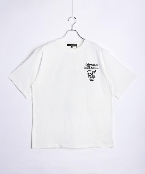 WESTSEA(ウエストシー)の「手書きイラスト 発泡プリント 半袖Tシャツ(猫・ガイコツ)(Tシャツ/カットソー・メンズ・オフホワイト/ブラック系その他/ホワイト系その他2/ブラック系その他3/ホワイト系その他/ホワイト系その他3/ブラック/ブラック系その他2・M/L)」の9枚目の写真