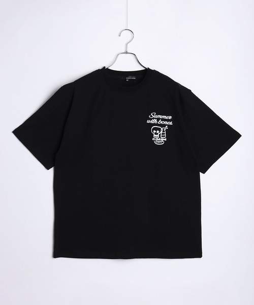 WESTSEA(ウエストシー)の「手書きイラスト 発泡プリント 半袖Tシャツ(猫・ガイコツ)(Tシャツ/カットソー・メンズ・オフホワイト/ブラック系その他/ホワイト系その他2/ブラック系その他3/ホワイト系その他/ホワイト系その他3/ブラック/ブラック系その他2・M/L)」の11枚目の写真