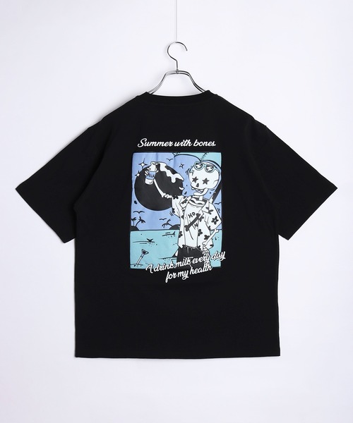 WESTSEA(ウエストシー)の「手書きイラスト 発泡プリント 半袖Tシャツ(猫・ガイコツ)(Tシャツ/カットソー・メンズ・オフホワイト/ブラック系その他/ホワイト系その他2/ブラック系その他3/ホワイト系その他/ホワイト系その他3/ブラック/ブラック系その他2・M/L)」の12枚目の写真