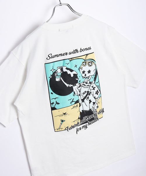 WESTSEA(ウエストシー)の「手書きイラスト 発泡プリント 半袖Tシャツ(猫・ガイコツ)(Tシャツ/カットソー・メンズ・オフホワイト/ブラック系その他/ホワイト系その他2/ブラック系その他3/ホワイト系その他/ホワイト系その他3/ブラック/ブラック系その他2・M/L)」の14枚目の写真