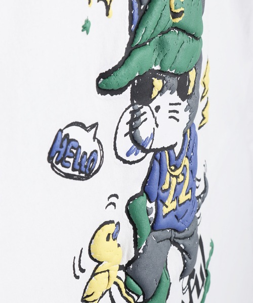 WESTSEA(ウエストシー)の「手書きイラスト 発泡プリント 半袖Tシャツ(猫・ガイコツ)(Tシャツ/カットソー・メンズ・オフホワイト/ブラック系その他/ホワイト系その他2/ブラック系その他3/ホワイト系その他/ホワイト系その他3/ブラック/ブラック系その他2・M/L)」の16枚目の写真
