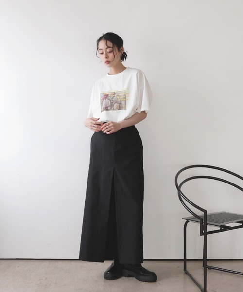 LIAN(リアン)の「フラワーフォトロゴTシャツ(Tシャツ/カットソー・レディース・ブラック/ホワイト系2/ホワイト系1・FREE)」の12枚目の写真