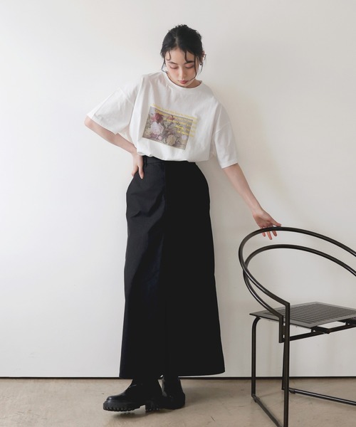 LIAN(リアン)の「フラワーフォトロゴTシャツ(Tシャツ/カットソー・レディース・ブラック/ホワイト系2/ホワイト系1・FREE)」の15枚目の写真
