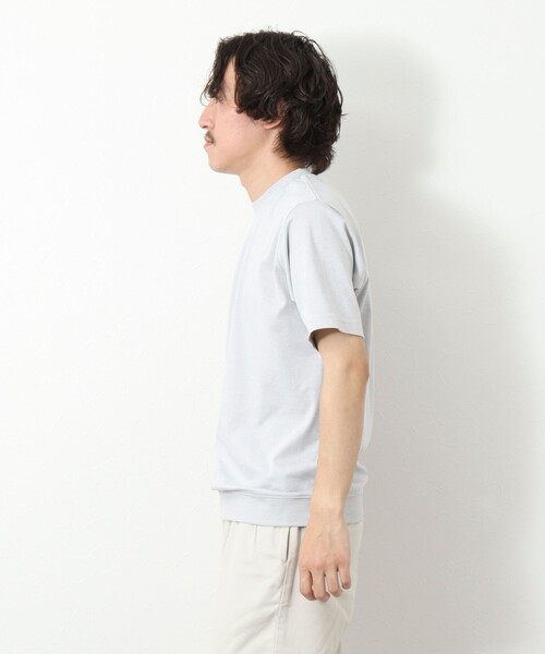 NOLLEY’S(ノーリーズ)の「《ビジカジ対応》セミシルケットスムース ボーダードレスTシャツ 25SS(Tシャツ/カットソー・メンズ・ホワイト系その他/ブラック系その他/ブラック・S/M/L/XL)」の7枚目の写真