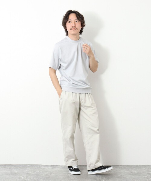 NOLLEY’S(ノーリーズ)の「《ビジカジ対応》セミシルケットスムース ボーダードレスTシャツ 25SS(Tシャツ/カットソー・メンズ・ホワイト系その他/ブラック系その他/ブラック・S/M/L/XL)」の10枚目の写真