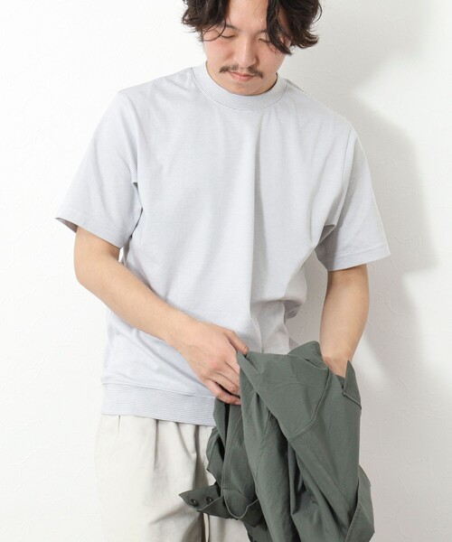 NOLLEY’S(ノーリーズ)の「《ビジカジ対応》セミシルケットスムース ボーダードレスTシャツ 25SS(Tシャツ/カットソー・メンズ・ホワイト系その他/ブラック系その他/ブラック・S/M/L/XL)」の11枚目の写真