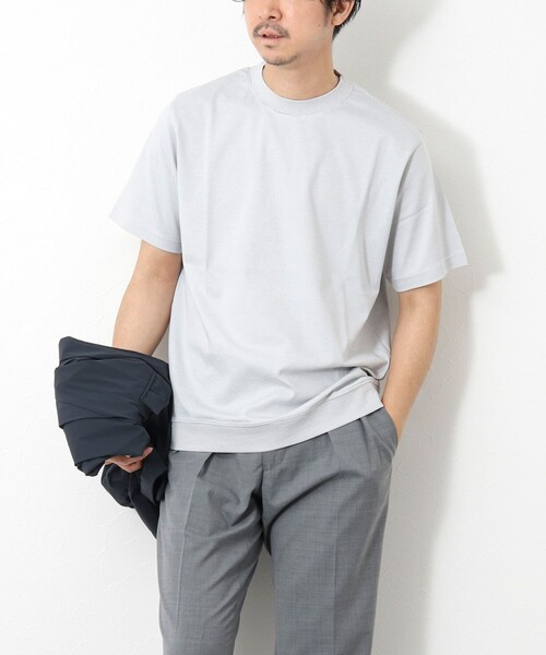 NOLLEY’S(ノーリーズ)の「《ビジカジ対応》セミシルケットスムース ボーダードレスTシャツ 25SS(Tシャツ/カットソー・メンズ・ホワイト系その他/ブラック系その他/ブラック・S/M/L/XL)」の21枚目の写真
