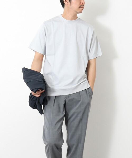 NOLLEY’S(ノーリーズ)の「《ビジカジ対応》セミシルケットスムース ボーダードレスTシャツ 25SS(Tシャツ/カットソー・メンズ・ホワイト系その他/ブラック系その他/ブラック・S/M/L/XL)」の22枚目の写真
