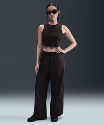 ナイキ スポーツウェア コレクション ウィメンズ ミッドライズ ツイル トラックパンツ / Nike Sportswear Collection Women's Mid-Rise Twill Track Pants HM9055-220 Velvet Brown