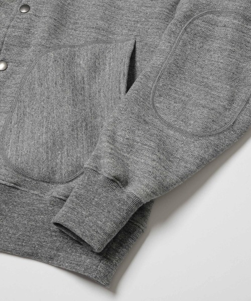 MR.OLIVE（ミスターオリーブ）の「FRENCH TERRY RAFFY COTTON / BUTTON UP HOODY（パーカー・メンズ・杢グレー/オートミール・MEDIUM/LARGE）」の4枚目の写真