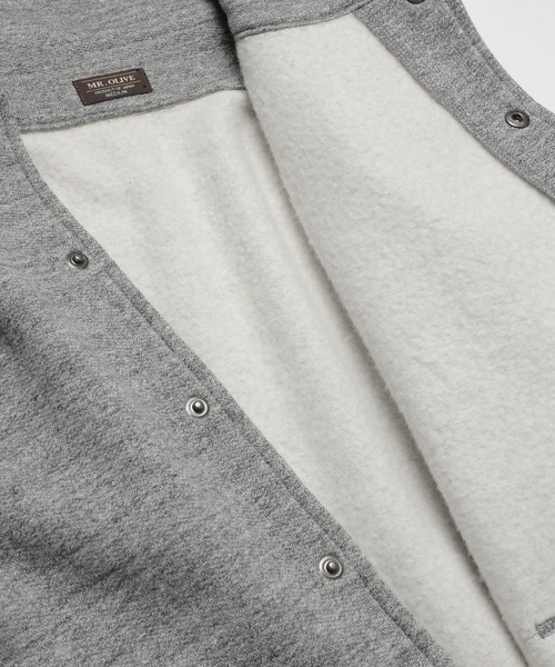 MR.OLIVE（ミスターオリーブ）の「FRENCH TERRY RAFFY COTTON / BUTTON UP HOODY（パーカー・メンズ・杢グレー/オートミール・MEDIUM/LARGE）」の3枚目の写真