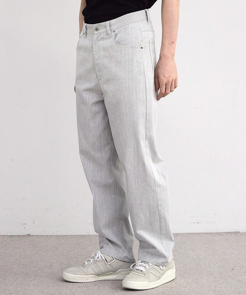 RATTLE TRAP（ラトルトラップ）の「ストレッチスラブデニムルーズストレートパンツ（デニムパンツ・メンズ・ブラック/オフホワイト・M/L）」の3枚目の写真