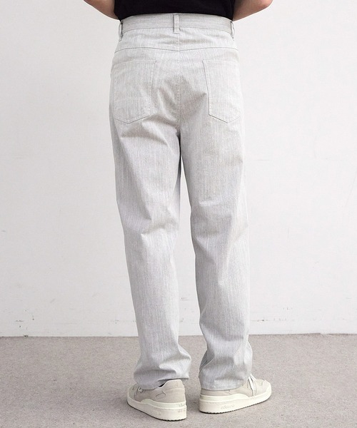 RATTLE TRAP（ラトルトラップ）の「ストレッチスラブデニムルーズストレートパンツ（デニムパンツ・メンズ・ブラック/オフホワイト・M/L）」の6枚目の写真