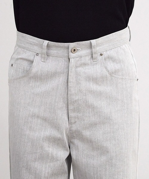 RATTLE TRAP（ラトルトラップ）の「ストレッチスラブデニムルーズストレートパンツ（デニムパンツ・メンズ・ブラック/オフホワイト・M/L）」の7枚目の写真