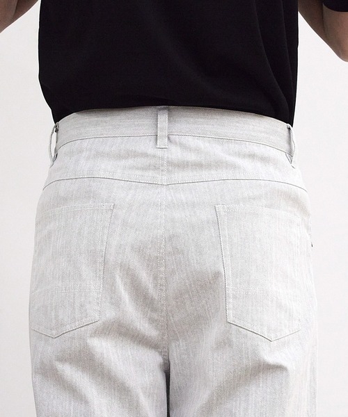 RATTLE TRAP（ラトルトラップ）の「ストレッチスラブデニムルーズストレートパンツ（デニムパンツ・メンズ・ブラック/オフホワイト・M/L）」の9枚目の写真