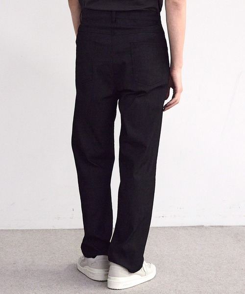 RATTLE TRAP（ラトルトラップ）の「ストレッチスラブデニムルーズストレートパンツ（デニムパンツ・メンズ・ブラック/オフホワイト・M/L）」の13枚目の写真