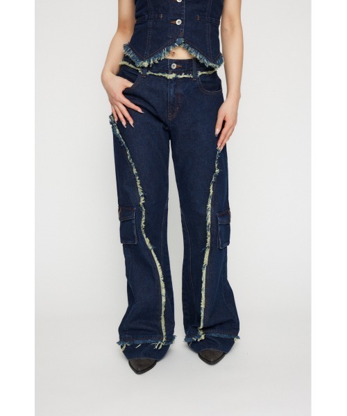 FRINGE LINE FLARE デニム　lagua gem FRINGE LINE FLARE デニム（デニムパンツ）｜LAGUA GEM