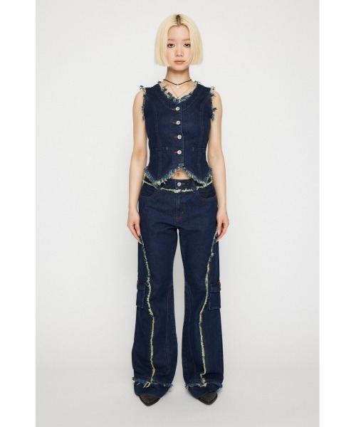 FRINGE LINE FLARE デニム　lagua gem FRINGE LINE FLARE デニム（デニムパンツ）｜LAGUA GEM