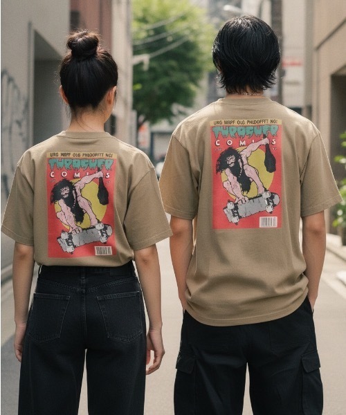 THRASHER（スラッシャー）の「COMICS S/S T-SHIRTS THRASHER スラッシャーブランドロゴバックプリントコミックTシャツ（Tシャツ/カットソー・メンズ・ブラック/ホワイト/サンドベージュ/セージグリーン・MEDIUM/LARGE/X-LARGE）」の3枚目の写真