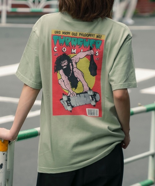 THRASHER（スラッシャー）の「COMICS S/S T-SHIRTS THRASHER スラッシャーブランドロゴバックプリントコミックTシャツ（Tシャツ/カットソー・メンズ・ブラック/ホワイト/サンドベージュ/セージグリーン・MEDIUM/LARGE/X-LARGE）」の5枚目の写真
