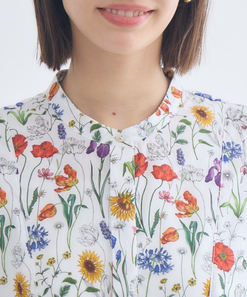 KATHARINE ROSS（キャサリンロス）の「【KATHARINE ROSS】日本製 メドゥ・ミューズLIBERTYブラウス（シャツ/ブラウス・レディース・イエロー/レッド/ブルー・MEDIUM）」の4枚目の写真