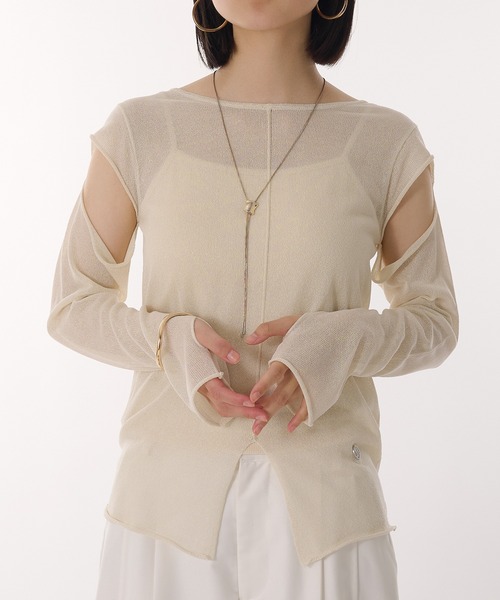 glitter sheer long t-shirt / ラメシアートップス（その他