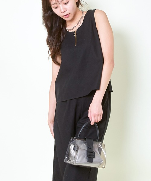 GORGE(ゴージ)の「《涼しげリラックス》レディース 上下2点セット ノースリーブトップス×ワイドパンツ セットアップ 春夏秋(サロペット/オーバーオール・レディース・ブラック/モカ/アイボリー・F)」の21枚目の写真