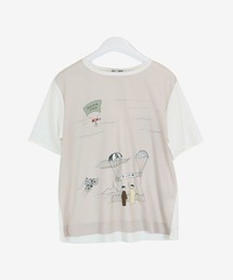 異素材コンビ冷感プルオーバー