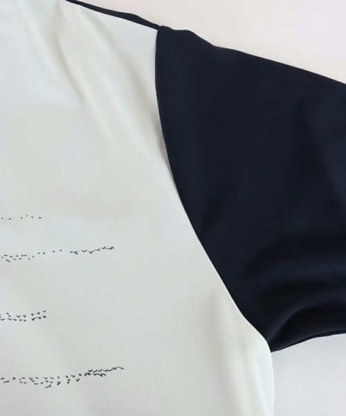 STUDIO PICONE（スタジオピッコーネ）の「異素材コンビ冷感プルオーバー（Tシャツ/カットソー・レディース・ネイビー/ライトグレー/ホワイト・LL/M/L）」の10枚目の写真