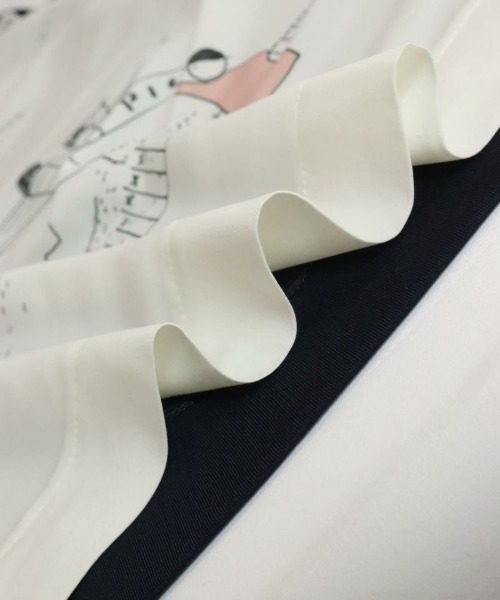 STUDIO PICONE（スタジオピッコーネ）の「異素材コンビ冷感プルオーバー（Tシャツ/カットソー・レディース・ネイビー/ライトグレー/ホワイト・LL/M/L）」の13枚目の写真