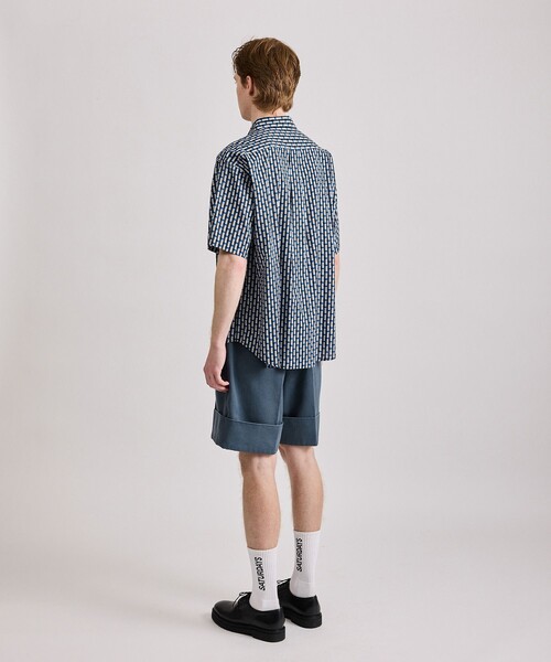 Saturdays NYC(サタデーズ ニューヨークシティ )の「Bruce Broken Stripe SS Shirt(シャツ/ブラウス・メンズ・ネイビー/レッド・L/M/S/XL)」の7枚目の写真