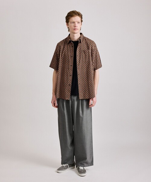 Saturdays NYC(サタデーズ ニューヨークシティ )の「Bruce Broken Stripe SS Shirt(シャツ/ブラウス・メンズ・ネイビー/レッド・L/M/S/XL)」の6枚目の写真