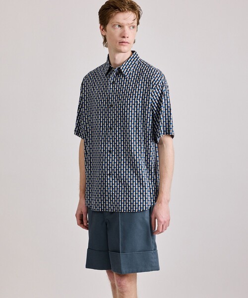 （美品）Saturdays NYC ウィンドプルオーバーシャツ　S Saturdays NYC シャツ Dot Open Collar S/S Shirt メンズ